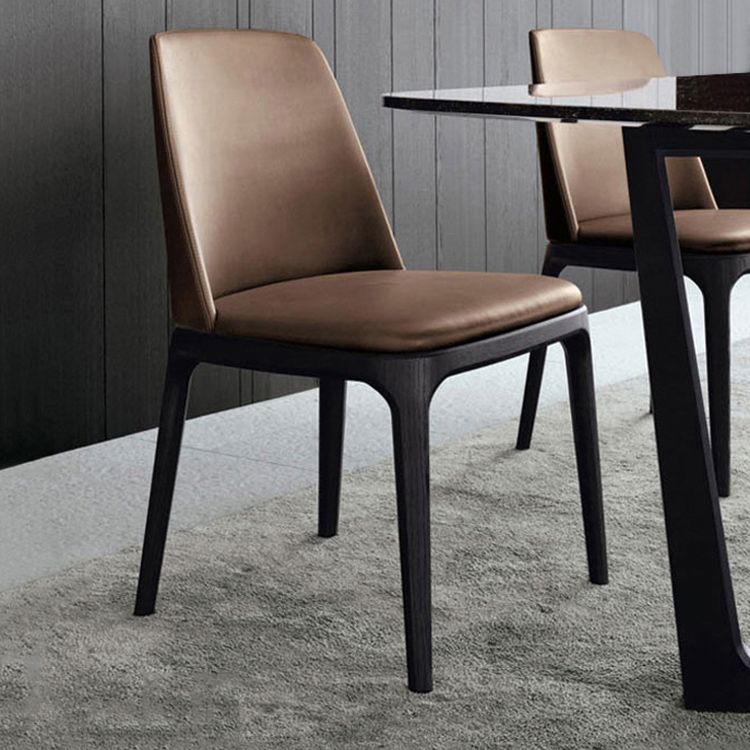 Scandinavian Style Wood Dining Chairs Dining Room Armless Solid Back Chair Clearhalo ' kitchen&dining_furn' 'Dining Chairs' 'Dining Tables & Seating' 'dining_chair' 'furn' 'furn_dining_chair' 'Furniture' 'furniture_dining_chair' 'Kitchen & Dining Furniture' 'kitchen' 1200x1200_b600d9c6-dacf-4454-9d13-51ed42c9939c