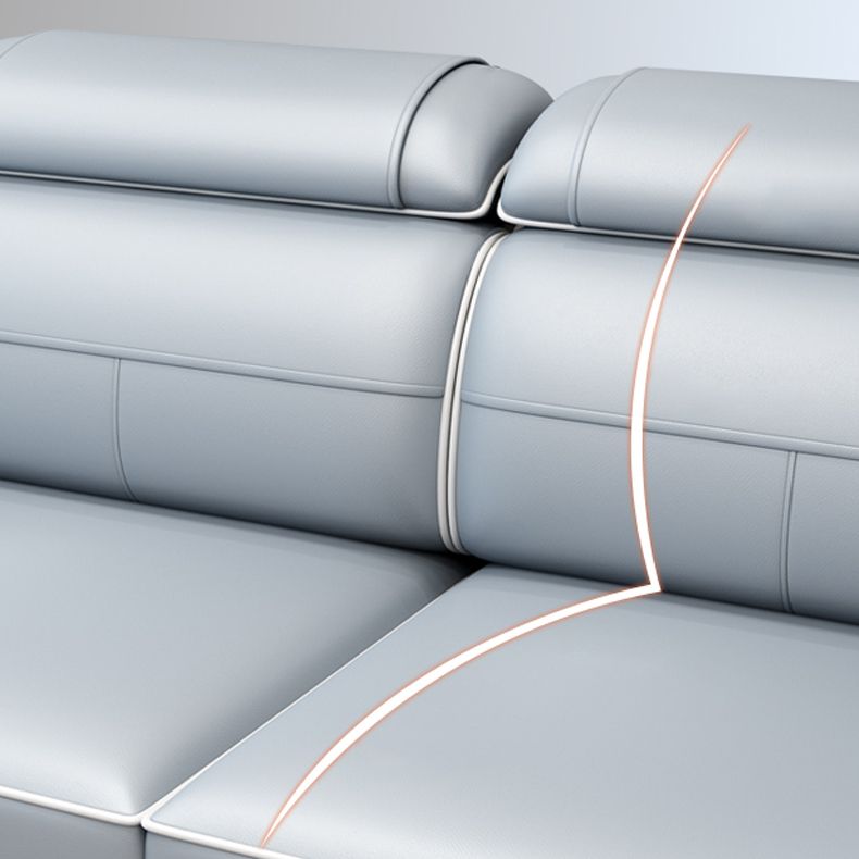 Canapés en coupe bleu en L