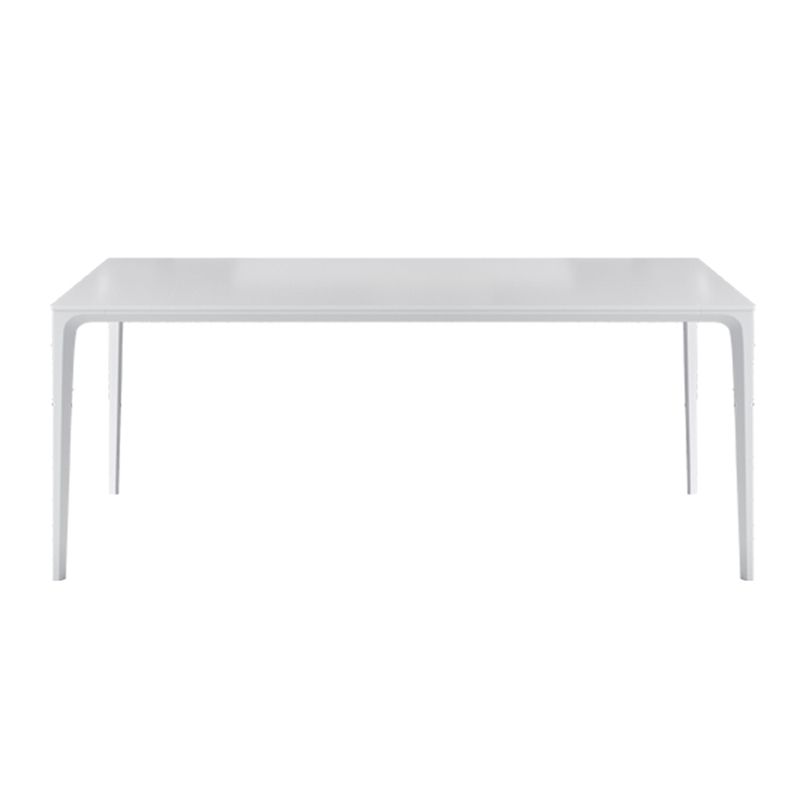 Simple Rectangle Shape Standard Dining Table White Sintered Stone Dining Table with 4 Legs Base Clearhalo ' dining_table' 'Dining Tables & Seating' 'Dining Tables' 'Furniture' 'furniture_dining_table' 'Kitchen & Dining Furniture' 'kitchen&dining_furn' 'kitchen' 'kitchen_dining_table' 1200x1200_b601d2c3-dfab-44f8-8bef-8ac5456285bf