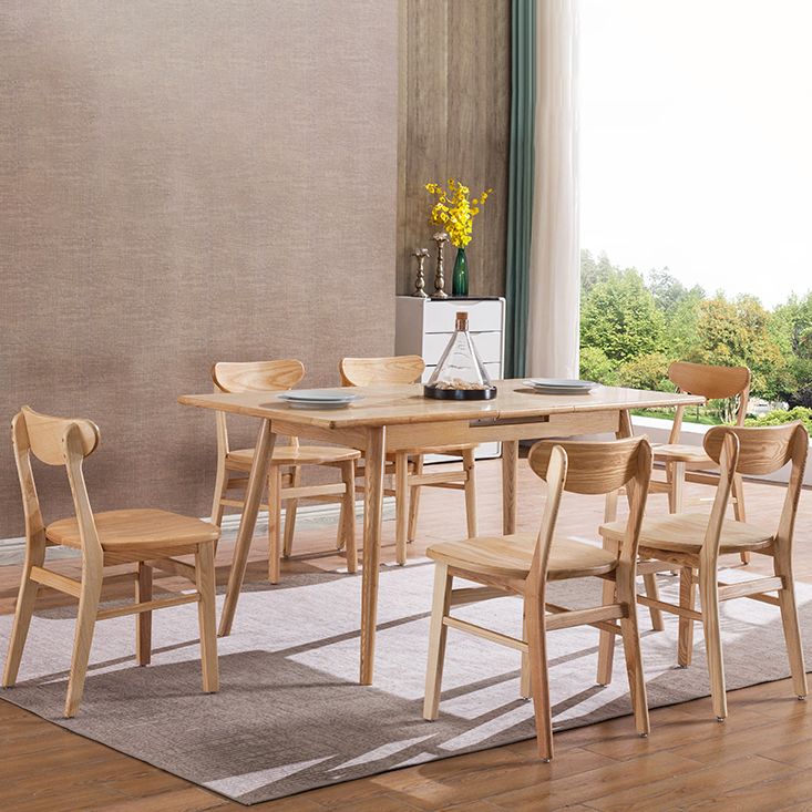 Contemporary Solid Wooden Chair Open Back Side Armless Chair for Dining Room Clearhalo ' kitchen&dining_furn' 'Dining Chairs' 'Dining Tables & Seating' 'dining_chair' 'furn' 'furn_dining_chair' 'Furniture' 'furniture_dining_chair' 'Kitchen & Dining Furniture' 'kitchen' 1200x1200_b601defa-848a-493c-9252-bf67fa960082