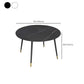 Metal and Slate Table Glam Style Home Living Room Round Dining Table