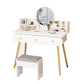 Modern Makeup Vanity Desk with Mirror and Storage Shelves, 47.25"