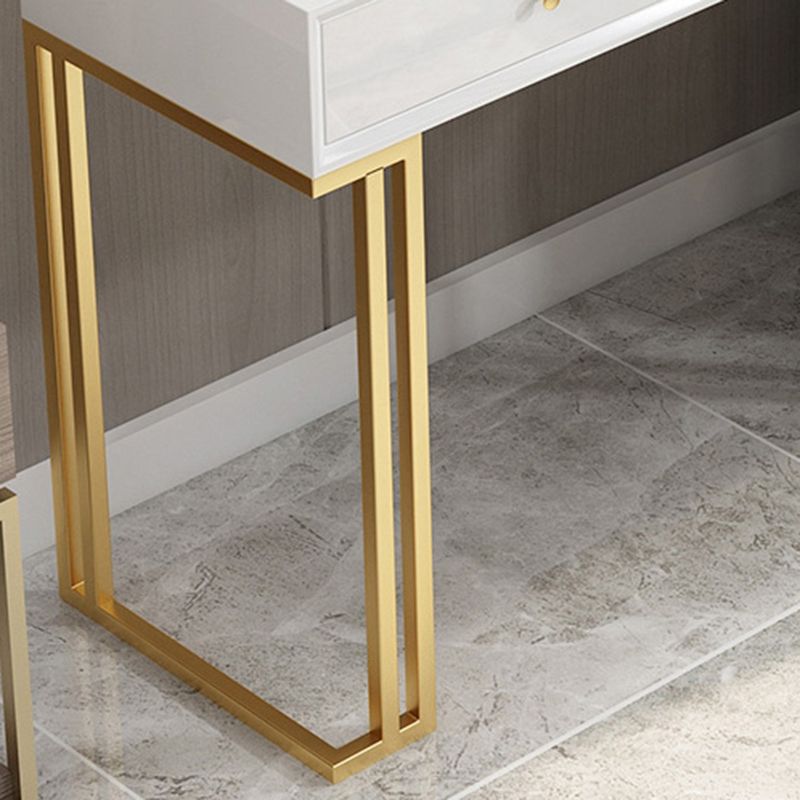 Contador de maquillaje glamoroso 18.11 "Tablas de tocador de ancho con 2 cajones de almacenamiento