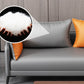 Contemporary Sofa Faux Leather Square Arm Sofa with Pillows for Apartment Clearhalo 'furn' 'furn_sofas' 'Furniture' 'Living Room Furniture' 'Sofa' 'sofas' 1200x1200_b605e714-bb71-4728-b05e-741e0b081b85