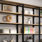 Metal Etagere Bookcase Industrial Open Back Book Shelf with Shelves for Office and Home Clearhalo 'Bookcases' 'Furniture' 'furniture_bookcases' 'kitchen' 'kitchen_bookcases' 'Living Room Furniture' 'Office Furniture' 1200x1200_b60635b3-7b85-4640-89eb-feb5dbc5d9c4
