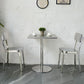 Silver Industrial Dining Chairs Stainless Steel Armless Dining Side Chair