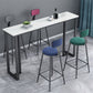 Industrial Bar Height Table Stone Top Bistro Table with Black Base Clearhalo 'Bar Furniture' 'Bar Tables' 'bar_tables' 'furn' 'furn_bar_tables' 'Furniture' 'Kitchen & Dining Furniture' 1200x1200_b6088f13-3631-48fd-aa23-2b9d884ca57b
