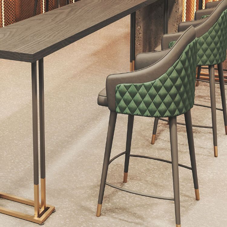 Glam Style Rectangle Bar Table Solid Wood Bar-Height Bistro Pub Table Clearhalo 'Bar Furniture' 'Bar Tables' 'bar_tables' 'furn' 'furn_bar_tables' 'Furniture' 'Kitchen & Dining Furniture' 1200x1200_b608f8bf-a209-47ea-954e-b92c532f943c