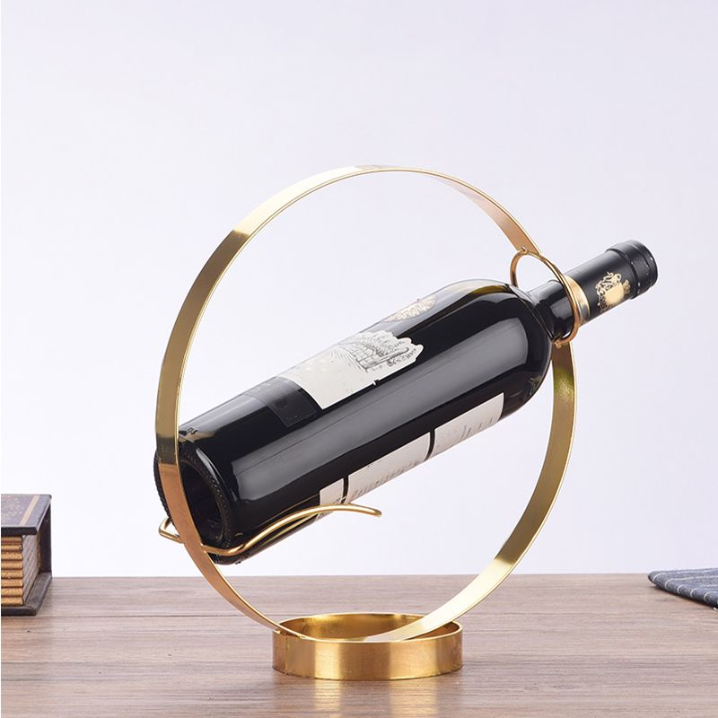 Counomage de cuisine de cuisine en métal moderne Cercle Bouteille à vin Rack