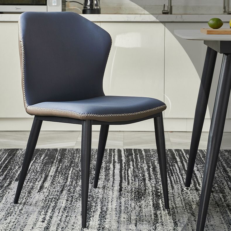 Armless Dining Chairs Contemporary Faux Leather Side Chairs for Dining Room Clearhalo 'Dining Chairs' 'Dining Tables & Seating' 'dining_chair' 'furn' 'furn_dining_chair' 'Furniture' 'furniture_dining_chair' 'Kitchen & Dining Furniture' 1200x1200_b60c5eb0-af06-4be8-bc1f-038fd3b63755