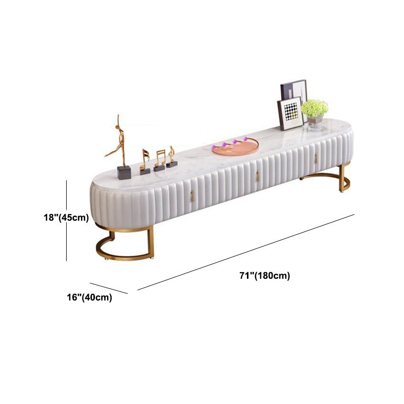 Modern Marble TV Console White Enclosed Storage TV Stand with Drawers Clearhalo 'furn' 'furn_tv_stands_entertainment_centers' 'Furniture' 'Living Room Furniture' 'TV Stands & Entertainment Centers' 'TV Stands & Media Storage Furniture' 'tv_stands_entertainment_centers' 1200x1200_b60ddc9f-e57d-4783-ace3-57b8875679c0