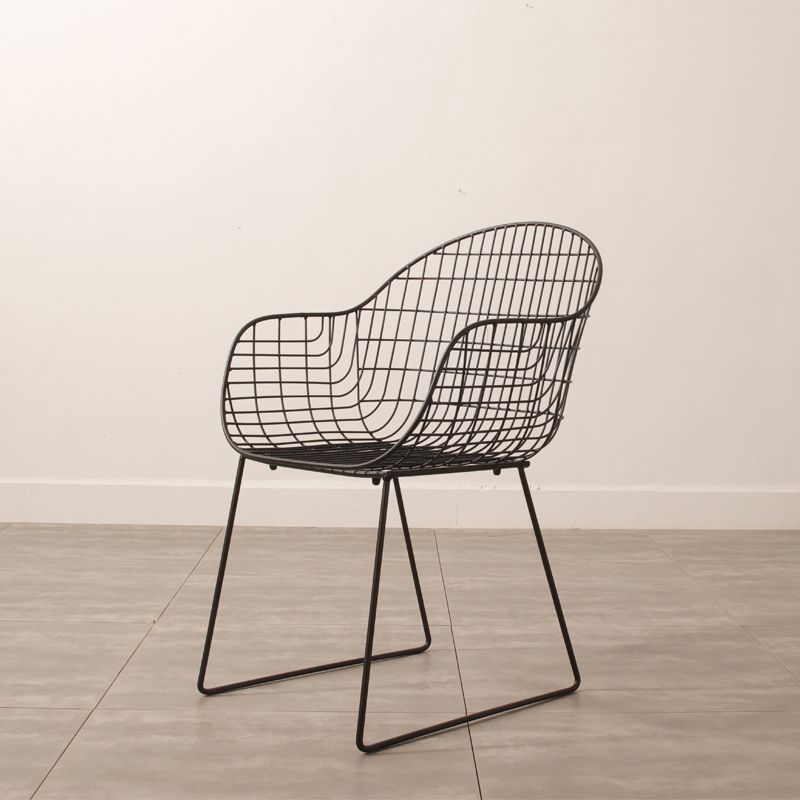 Modern PU Leather Dining Chairs Metal Dining Armchairs for Restaurant Use Clearhalo ' kitchen&dining_furn' 'Dining Chairs' 'Dining Tables & Seating' 'dining_chair' 'furn' 'furn_dining_chair' 'Furniture' 'furniture_dining_chair' 'Kitchen & Dining Furniture' 'kitchen' 1200x1200_b60f4b62-d462-4409-8108-412a7caf55d1