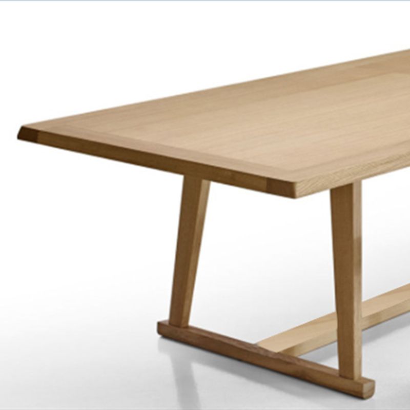 Solid Wood Modern Table for Restaurant Rectangle Dining Table with Trestle Base Clearhalo ' dining_table' 'Dining Tables & Seating' 'Dining Tables' 'furn' 'furn_dining_table' 'Furniture' 'furniture_dining_table' 'Kitchen & Dining Furniture' 'kitchen&dining_furn' 'kitchen' 'kitchen_dining_table' 1200x1200_b613660f-ab62-429e-b294-7f9d7fca6779