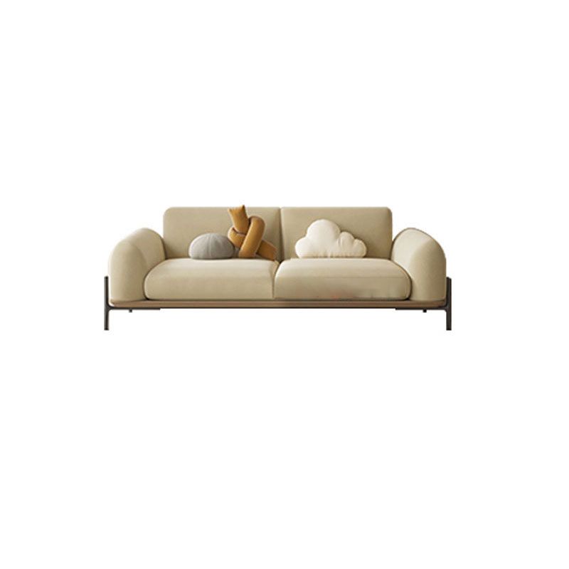 Light Brown Cushions Round Arm Transitional Modern Sofa for Living Room Clearhalo 'furn' 'furn_sofas' 'Furniture' 'furniture_sofas' 'kitchen' 'kitchen_sofas' 'Living Room Furniture' 'Sofa' 'sofas' 1200x1200_b6136629-f23b-4f75-9bd5-c12fc98ac430