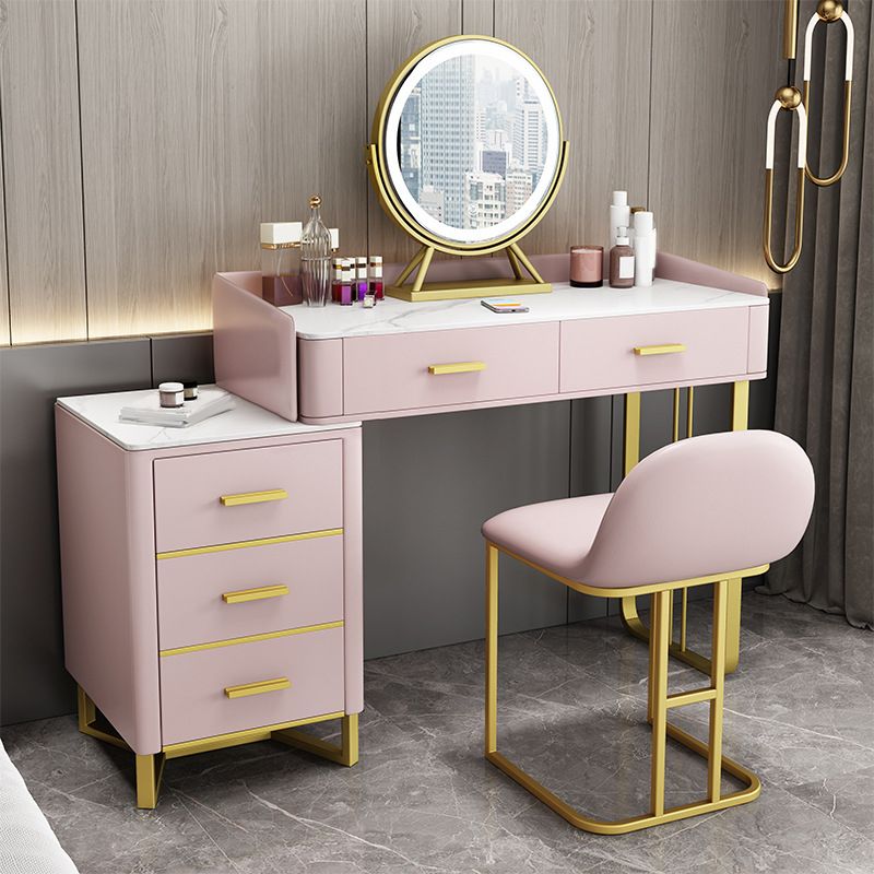 Tocador de maquillaje de dormitorio lujoso tope de tocador de maquillaje de piedra mesa de escritorio