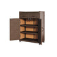 Modern Storage Cabinet Wicker&Rattan Side Cabinet With Doors Clearhalo 'Cabinets & Chests' 'cabinets_chests' 'furn' 'furn_cabinets_chests' 'Furniture' 'Living Room Furniture' 1200x1200_b6160ebe-91f9-4639-88a1-9ac022e55fc7
