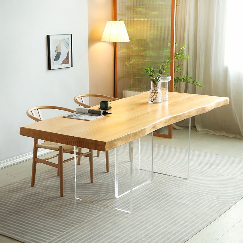 Modern 1/2/3/4 Pieces Rectangle Dining Set Solid Wood Dining Table with Chairs Clearhalo 'Dining Room Sets' 'Dining Tables & Seating' 'dining_room_set' 'furn' 'furn_dining_room_set' 'Furniture' 'furniture_dining_room_set' 'Kitchen & Dining Furniture' 'kitchen&dining_furn' 'kitchen' 1200x1200_b61684c7-23af-4a2d-a5a3-20f1991d60a9