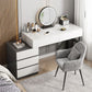 Modern Wooden Vanity Desk in White Modern with Drawers Dressing Table