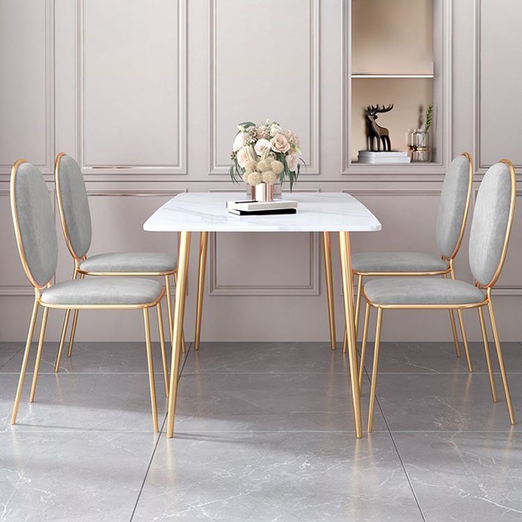 Juego de comedor nórdico de 1/2/5 piezas, mesa de comedor rectangular de piedra para comedor