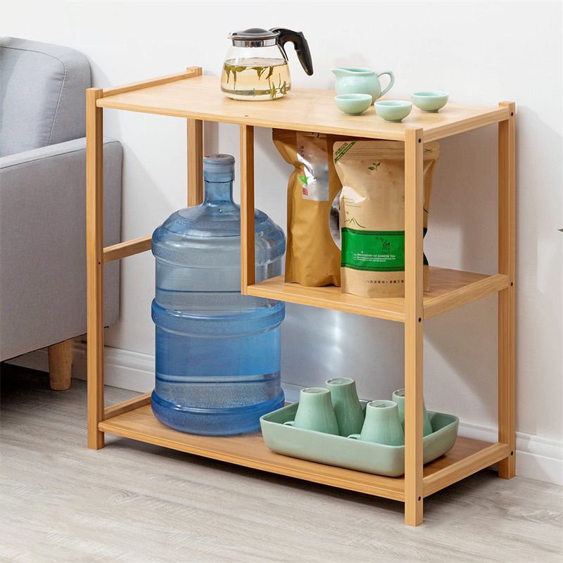 Tavolo d'angolo contemporaneo da 11 "tavolo da legno accento naturale tavolino