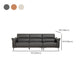 Modern Genuine Leather Sewn Pillow Back Flared Arm Sofa For Living Room