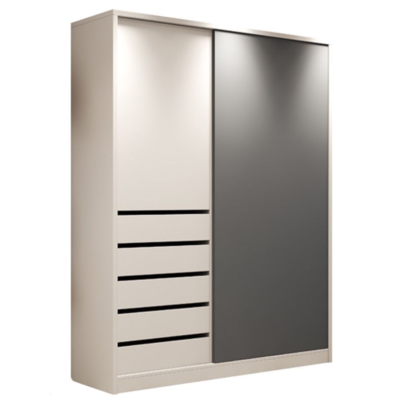 Moderne stijl schuifdeuren arme houten opbergkast met planken