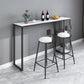 White Counter Table with Rectangle Table Top Double Pedestal Table - 41.3" H Clearhalo 'Bar Furniture' 'Bar Tables' 'bar_tables' 'furn' 'furn_bar_tables' 'Furniture' 'furniture_bar_tables' 'Kitchen & Dining Furniture' 1200x1200_b619c69b-fa6c-4615-a6d1-cf728e779dd3