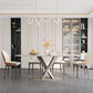 Glam Standard Sintered Stone Table Rectangle White Dining Table with Pedestal Base Clearhalo ' dining_table' 'Dining Tables & Seating' 'Dining Tables' 'furn' 'furn_dining_table' 'Furniture' 'furniture_dining_table' 'Kitchen & Dining Furniture' 'kitchen&dining_furn' 'kitchen' 'kitchen_dining_table' 1200x1200_b61ac061-1075-4528-8618-ff7363f64d95