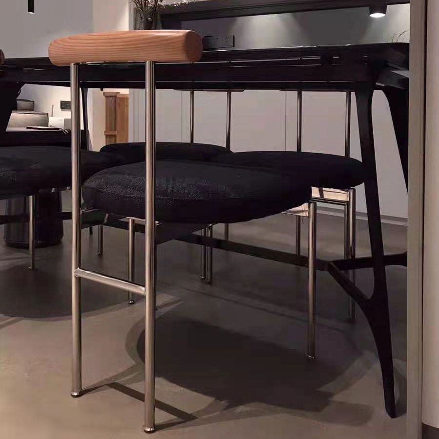 Industrial Style Upholstered Dining Side Chairs Open Back Dining Armless Chairs Clearhalo ' kitchen&dining_furn' 'Dining Chairs' 'Dining Tables & Seating' 'dining_chair' 'furn' 'furn_dining_chair' 'Furniture' 'furniture_dining_chair' 'Kitchen & Dining Furniture' 'kitchen' 1200x1200_b61ba834-fb42-450b-90c7-c0d59accdcbb