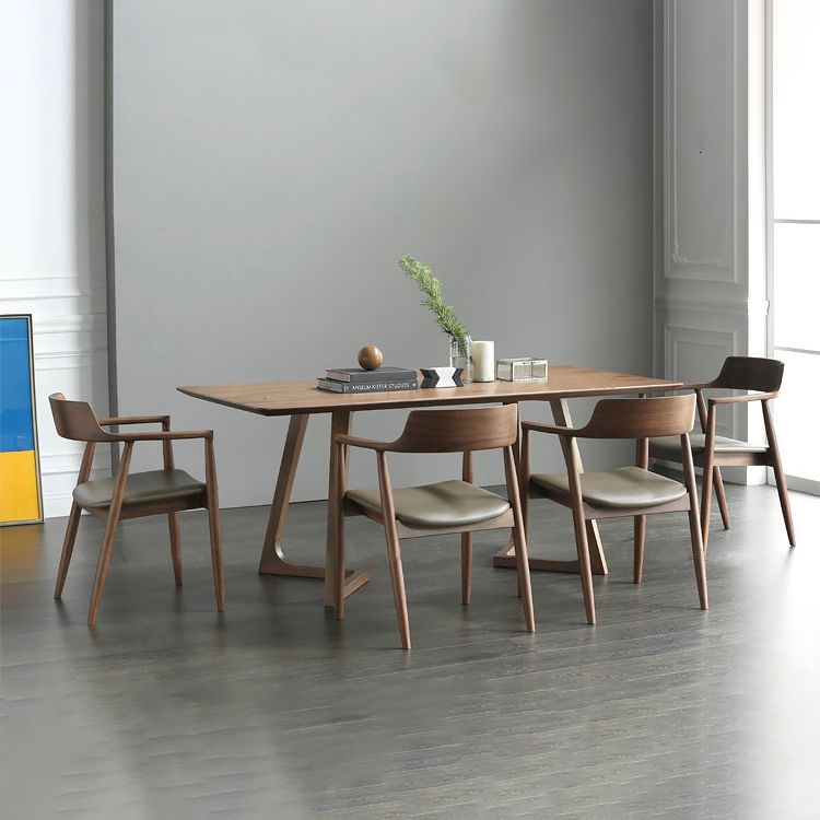 Double Pedestal Home Furniture Pine Solid Wood Rectangle Dining Room Collection Clearhalo ' dining_table' 'Dining Tables & Seating' 'Dining Tables' 'furn' 'furn_dining_table' 'Furniture' 'furniture_dining_table' 'Kitchen & Dining Furniture' 'kitchen&dining_furn' 'kitchen' 'kitchen_dining_table' 1200x1200_b61f8485-a160-4a83-8fbe-b7a667b2c4b4