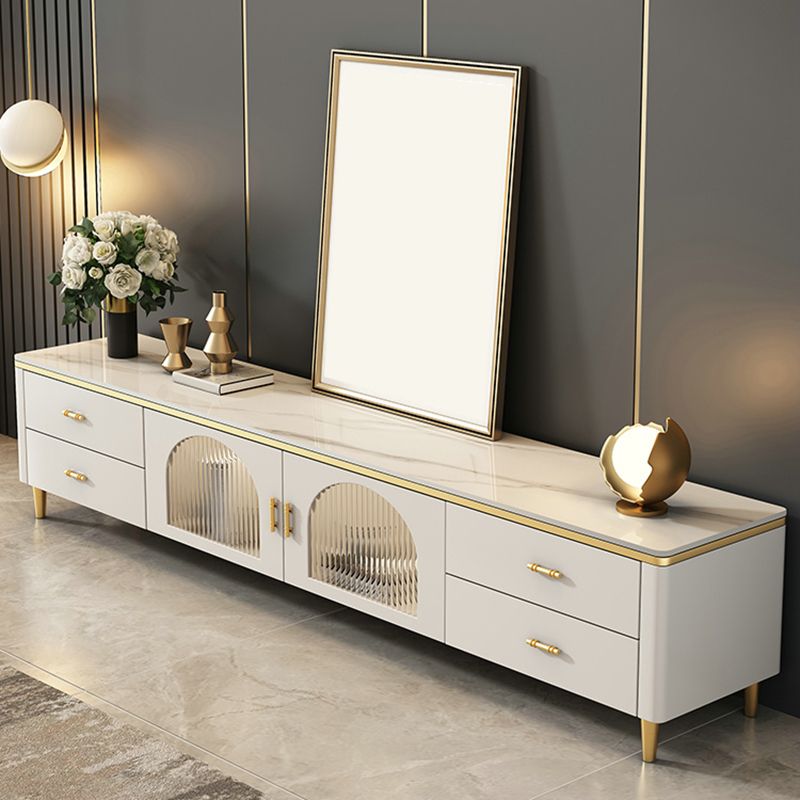 Stone Media Console TV Stand Modern TV Stand Console with Legs Clearhalo 'furn' 'furn_tv_stands_entertainment_centers' 'Furniture' 'Living Room Furniture' 'TV Stands & Entertainment Centers' 'TV Stands & Media Storage Furniture' 'tv_stands_entertainment_centers' 1200x1200_b620a142-6ca4-41e7-a68b-0fbdd72813fc