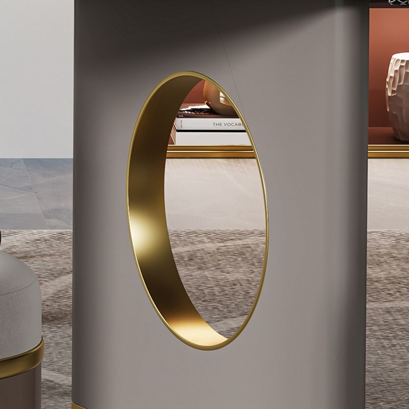 Modern Stone Office Desk Rectangular Shape Task Desk with 2-Legs in Grey Clearhalo 'furn' 'furn_office_desk' 'Furniture' 'Office Desks' 'Office Furniture' 'office_desk' 1200x1200_b6226feb-f61c-4729-9b98-8cdb3f2938c1