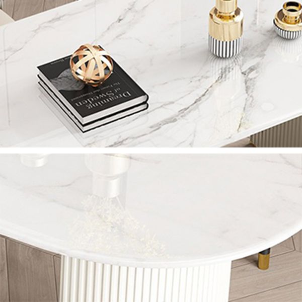 Modern Dining Table Sintered Stone Dining Table with Double Pedestal for Dining Room Clearhalo ' dining_table' 'Dining Tables & Seating' 'Dining Tables' 'furn' 'furn_dining_table' 'Furniture' 'furniture_dining_table' 'Kitchen & Dining Furniture' 'kitchen&dining_furn' 'kitchen' 'kitchen_dining_table' 1200x1200_b6231723-3410-4d26-b269-7ee067ddc361
