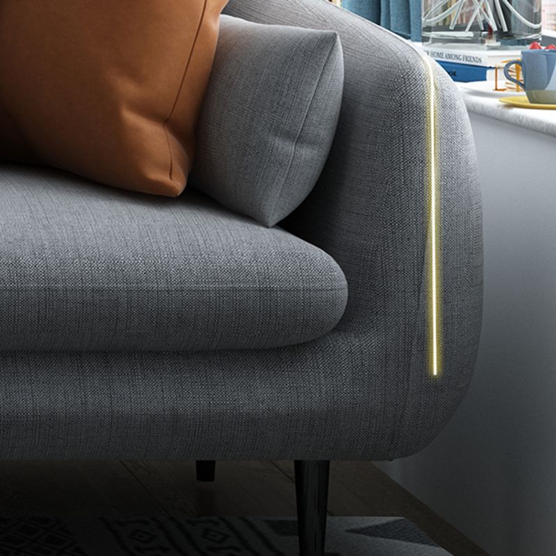 Contemporary Fabric Loose Back Sofa 31.5"High Pillow Top Arm Sofa for Apartment Clearhalo 'furn' 'furn_sofas' 'Furniture' 'furniture_sofas' 'kitchen' 'kitchen_sofas' 'Living Room Furniture' 'Sofa' 'sofas' 1200x1200_b624d6e3-b154-4eda-8e54-d8676eec191d