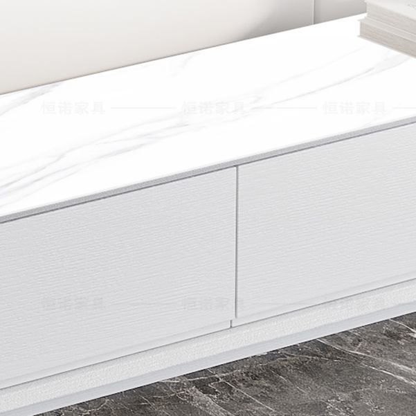 Meuble TV blanc en bois/marbre Meuble TV modernisme avec tiroirs