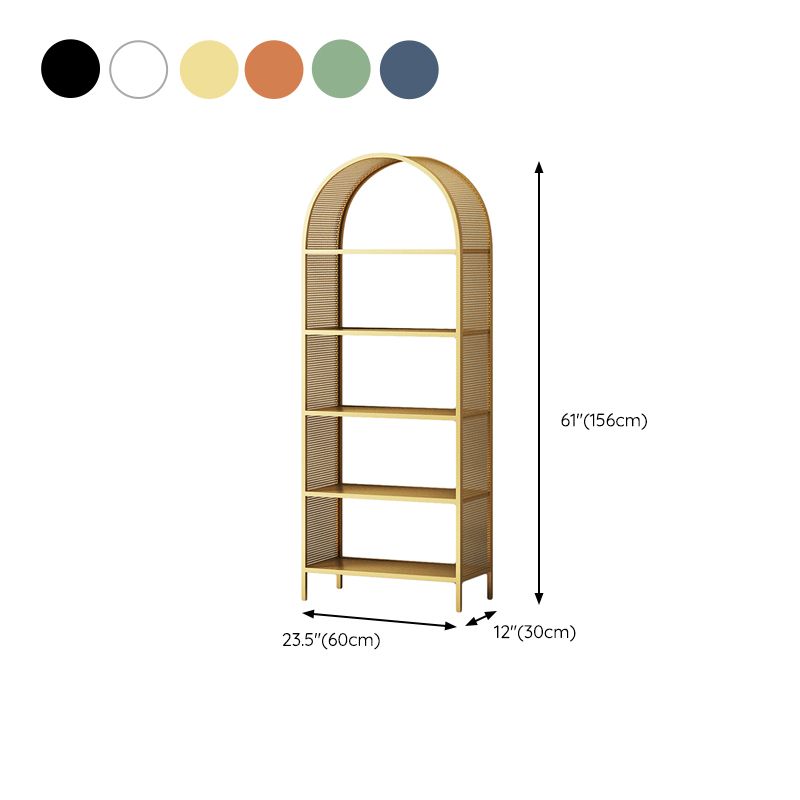 Shelves Included Glam Bookcase Standard Metal Open Back Bookshelf