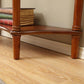 Storage Half Moon Console Table Wood Mid-Century Modern End Table