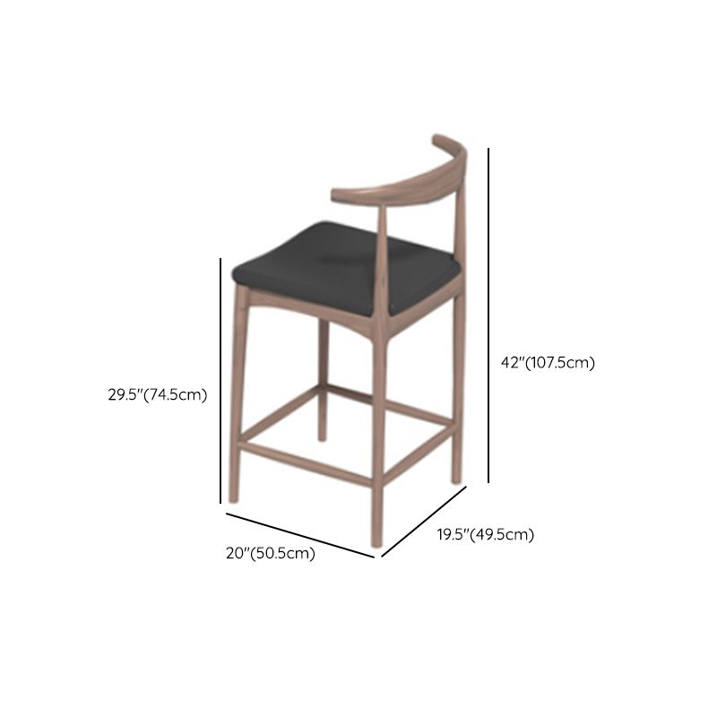1/4 Pieces Modern Rectangle Solid Wood Bar Table with High Stools