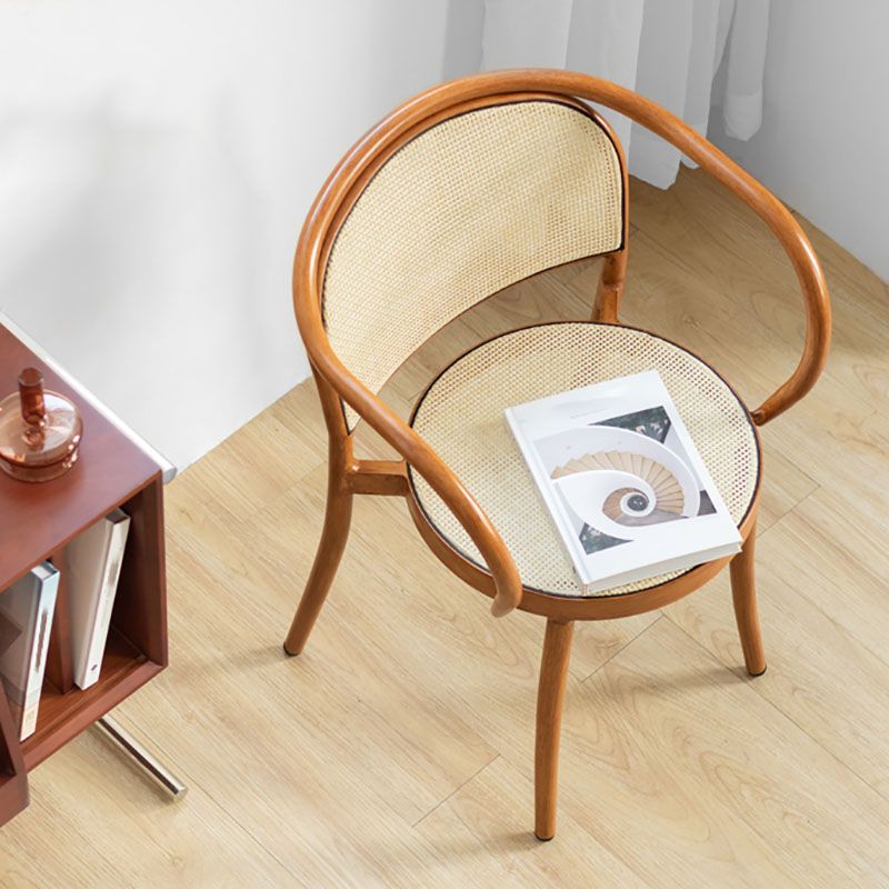 Scandinavian Arm Open Back Chairs for Home Wood Dining Chairs Clearhalo 'Dining Chairs' 'Dining Tables & Seating' 'dining_chair' 'furn' 'furn_dining_chair' 'Furniture' 'Kitchen & Dining Furniture' 1200x1200_b6277036-6acc-42bf-aa56-0fbf6f9de117