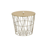 Fram Base Coffee or End Table with Storage Contemporary Metal Round Top Clearhalo 'Coffee & Accent Tables' 'Coffee Tables' 'coffee_tables' 'furn' 'furn_coffee_tables' 'Furniture' 'Living Room Furniture' 1200x1200_b628c649-9e93-4149-b536-c2063111dedf