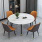 Glam Iron Dinette Set 1/4/5/6/7 Pieces Round White Sintered Stone Top Dining Table Set Clearhalo 'Dining Room Sets' 'Dining Tables & Seating' 'dining_room_set' 'furn' 'furn_dining_room_set' 'Furniture' 'Kitchen & Dining Furniture' 1200x1200_b628e543-ce27-4f31-9c90-f24dbbf4712a
