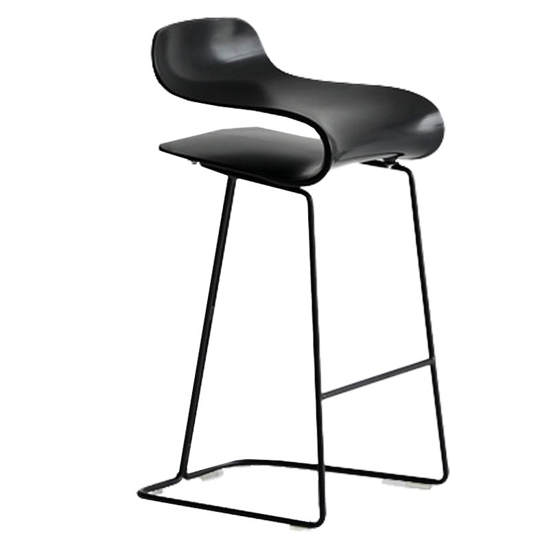 Scandinavian Matte Finish Plastic Barstool Footrest Coffee Shop Stool Clearhalo 'Bar Furniture' 'Bar Stools' 'bar_stools' 'Furniture' 'furniture_bar_stools' 'Kitchen & Dining Furniture' 1200x1200_b62a100a-b5eb-4948-a5a2-5f4f7fd02b6c