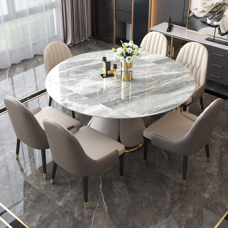 Modern Round Dining Table Sintered Stone Dining Table with Pedestal Base for Home Kitchen Dinner Clearhalo ' dining_table' 'Dining Tables & Seating' 'Dining Tables' 'furn' 'furn_dining_table' 'Furniture' 'furniture_dining_table' 'Kitchen & Dining Furniture' 'kitchen&dining_furn' 'kitchen' 'kitchen_dining_table' 1200x1200_b62aa804-8d14-451e-aaa7-62aa0f22cd45