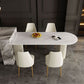 Traditional Luxury Dining Table White Sintered Stone Double Pedestal Table for Kitchen Clearhalo ' dining_table' 'Dining Tables & Seating' 'Dining Tables' 'furn' 'furn_dining_table' 'Furniture' 'furniture_dining_table' 'Kitchen & Dining Furniture' 'kitchen&dining_furn' 'kitchen' 'kitchen_dining_table' 1200x1200_b62afbe5-e7c5-466c-92a4-239ed7e7998a