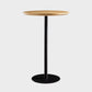 41.3"H Industrial Pedestal Pub Table Round Bistro Bar Solid Wood Table