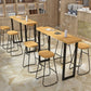 Rechthoek bovenste balk Tabel 42-inch hoogte industriële stijl houten balktafel