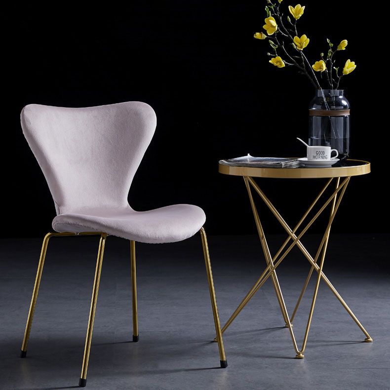 Home Wingback Dining Armless Chairs Indoor Dining Side Chairs with Metal Legs Clearhalo ' kitchen&dining_furn' 'Dining Chairs' 'Dining Tables & Seating' 'dining_chair' 'furn' 'furn_dining_chair' 'Furniture' 'furniture_dining_chair' 'Kitchen & Dining Furniture' 'kitchen' 1200x1200_b62de0de-fe60-4c57-8adb-ab2ad9966074