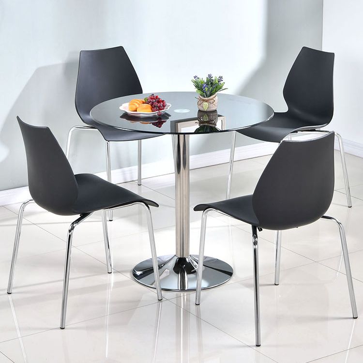 Modern Style Glass Kitchen Dining Table Round Table with Tulip Base for Home Use Clearhalo ' dining_table' 'Dining Tables & Seating' 'Dining Tables' 'furn' 'furn_dining_table' 'Furniture' 'furniture_dining_table' 'Kitchen & Dining Furniture' 'kitchen&dining_furn' 'kitchen' 'kitchen_dining_table' 1200x1200_b62e073f-c440-4589-92ef-4f7c55221b17