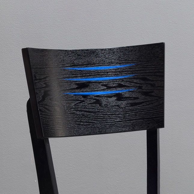 Zeitgenössischer Holz Essstuhl offenen Essnebelmöbeln in mattem Finish offener Rücken