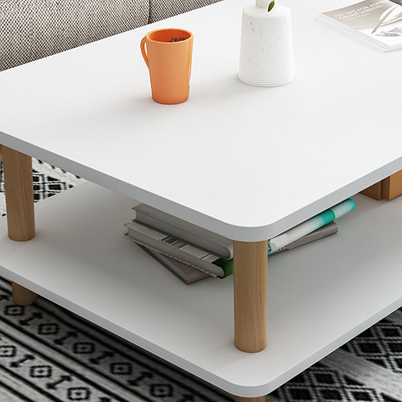 17 "Hモダンな長方形の木製コーヒーテーブル4脚カクテルテーブル付きカクテルテーブル